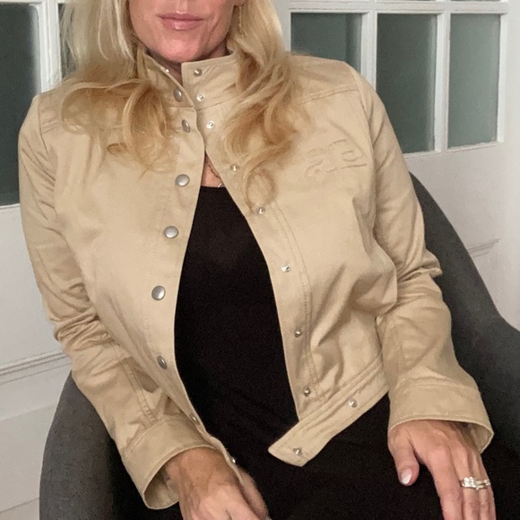 COURRÈGES PARIS•SZ 38•CHEST LOGO-PRINT JACKET• - Picture 4 of 16